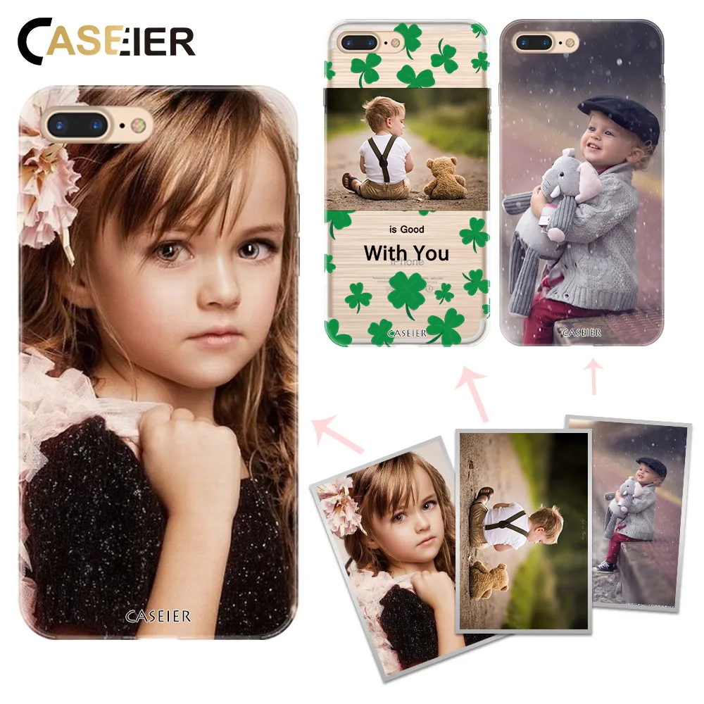Caseier DIY ТПУ чехол для телефона iPhone 7 8 Дизайн вашего уникального Корпуса Plus мягкий
