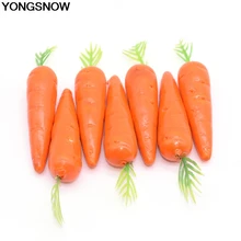 Zanahoria de Pascua falsa, frutas de espuma y verduras, modelo de zanahoria, flor de bayas, decoración de Fiesta de Pascua de cumpleaños, 25 uds., 8cm
