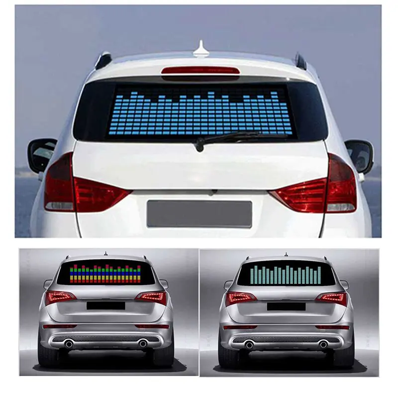 

SITAILE Car Rear Window Music Rhythm LED Sticker Light Sound Activated Car Interior Light Universal Styling Cool Sticker 45x11cm
