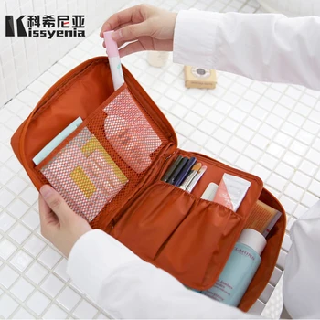 

Kissyenia Foldable Cosmetic Bag Women Travel Waterproof Toiletries Organizer Make up Necessaries Storage Box Flight Bag KS1055