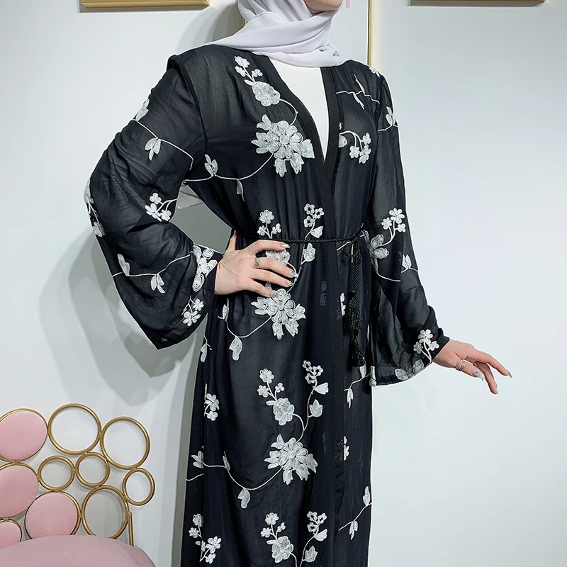 Шифоновое кимоно Дубай абайя исламский, мусульманский платье хиджаб абайя s для Женский Восточный халат из марокена турецкий ислам ic