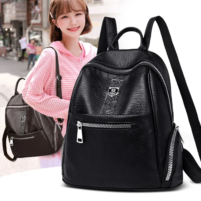 

Black Backpack Leather Mochila Feminina Mini Backpack Luxury Travel Mini Bag Pack Designer Bags Famous Brand Women Bags