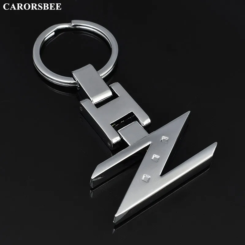 3D металлические буквы Z ключ цепной брелок стайлинга автомобилей аксессуары брелоки для Nissan 280ZX 300ZX 350Z 370Z Z qashqai j10 juke