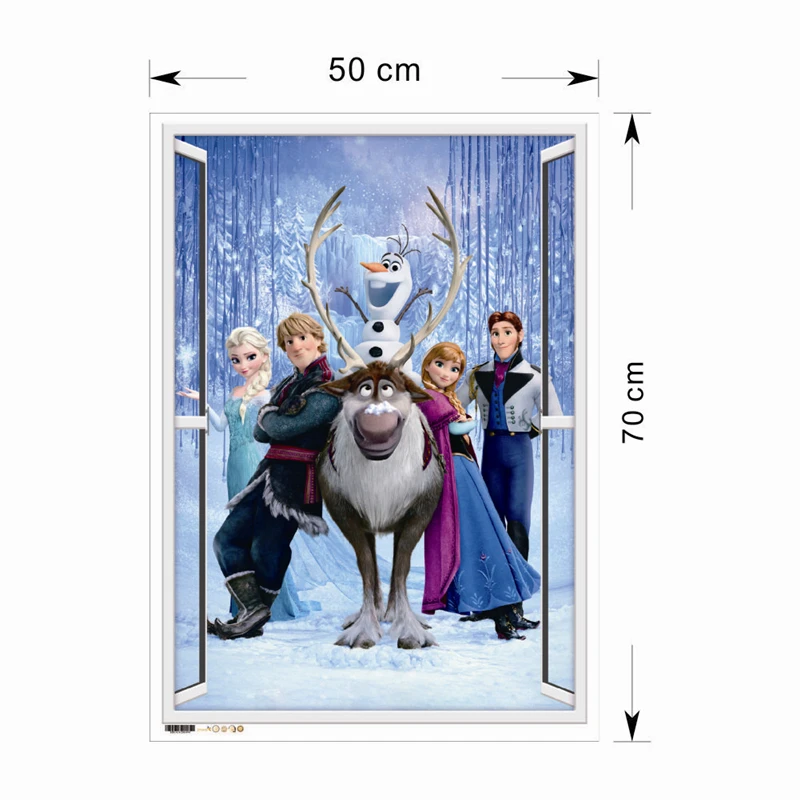 Lovely Olaf Sven & Kristoff Hans Elsa Anna Princess 3d Window Wall Stickers Home Decoration Frozen Mural Art Kids Wall Decals Lovely Olaf Sven & Kristoff Hans Elsa Anna Princess 3d Window Wall Stickers Home Decoration Frozen Mural Art Kids Wall Decals