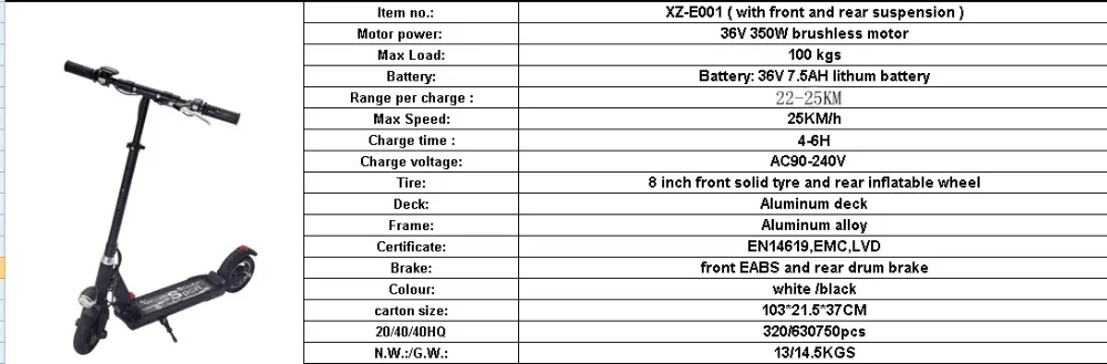 8 дюймов внедорожный Электрический Scooter36V 350W 30 км/ч сильный Мощный складной