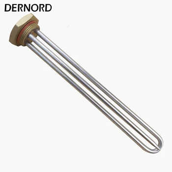 

220v 1000w Electric Hot Water Tubular Heater Immersion Heating Element 1 1/4 Inch Screw Plug Heater with Probe Tube
