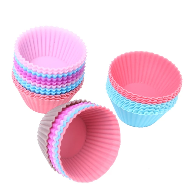 Silicone Cupcake Baking Cups Molds 12 Pieces Assorted Colors