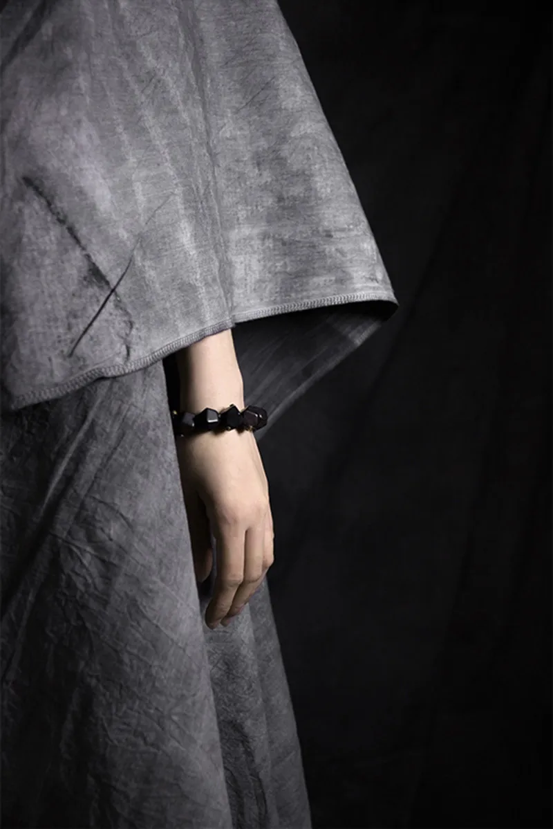 Black Ebony Vintage Copper Bracelet Handmade Brass Jewelry For Men Women OM Prayer Unisex Geometric Fashion Bangle (7)