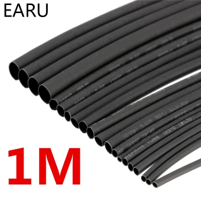 

1 Meter/lot 2:1 Black 1 2 3 5 6 8 10mm Diameter Heat Shrink Heatshrink Tubing Tube Sleeving Wrap Wire Sell DIY Connector Repair