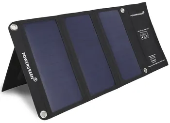 

PowerGreen Foldable Phone Solar Charger 21 Watts Portable 5V 2A Solar Power Bank External Battery Pack for LG Phone