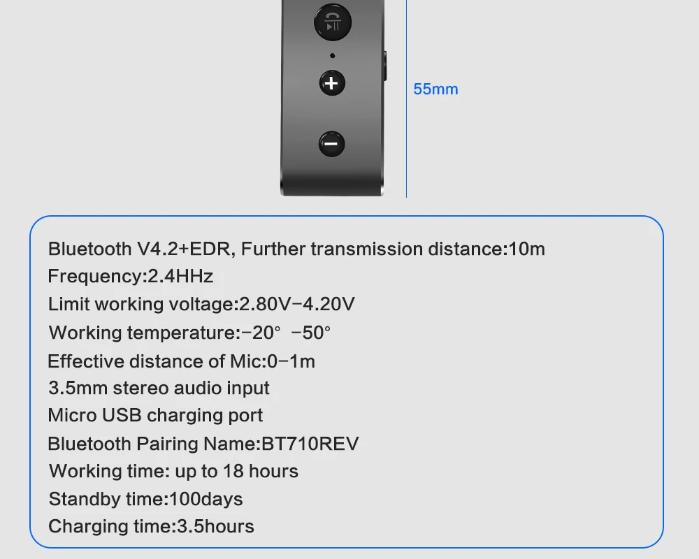 FSU Bluetooth 4,2 беспроводной музыкальный приемник 2,4 ГГц для автомобильного планшета ноутбук телефон с 3,5 мм аудио адаптер