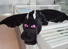 60CM My world minecraft ender dragon plush soft black Minecraft enderdragon PP cotton minecraft dragon Toys