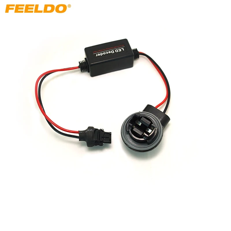

FEELDO 1 шт. DC12V 3156 Поворотная сигнальная розетка предупреждение об ошибке отменитель ошибка Бесплатная нагрузка резистор светодиодный декодер