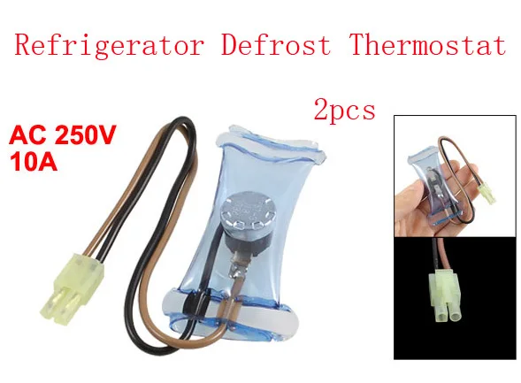 

PST-3 N8 2 Pin Connectors -7C Refrigerator Defrost Thermostat Switch AC 250V 10A 2pcs