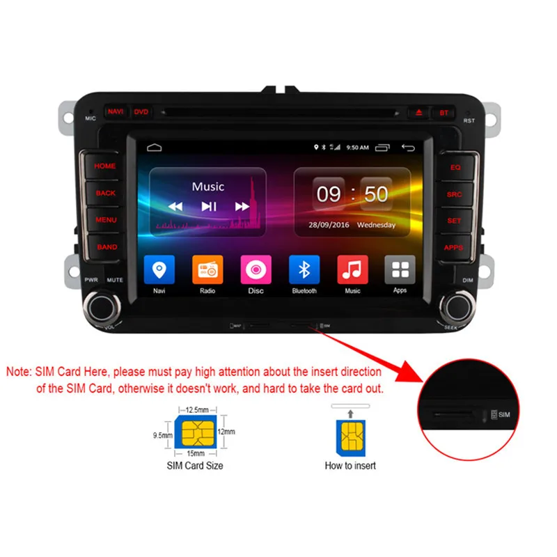 Top Android 6.0 Quad Octa Core 2G RAM RAM Car DVD Player For VW Passat CC Polo GOLF 5 6 Touran EOS T5 Sharan Jetta Tiguan Radio GPS 4
