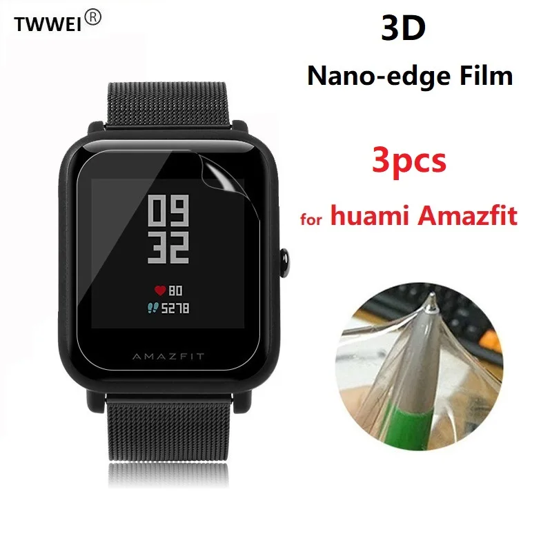 3 шт. для Xiaomi Huami Amazfit Bip BIT PACE Lite Youth Watch Smart Band нано ТПУ Защитная пленка экрана крышка