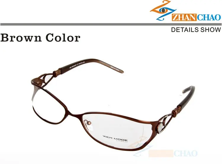Праздничная распродажа высококачественные металлические очки Профессиональные Оптические Оправы для женщин - Цвет оправы: Brown Color