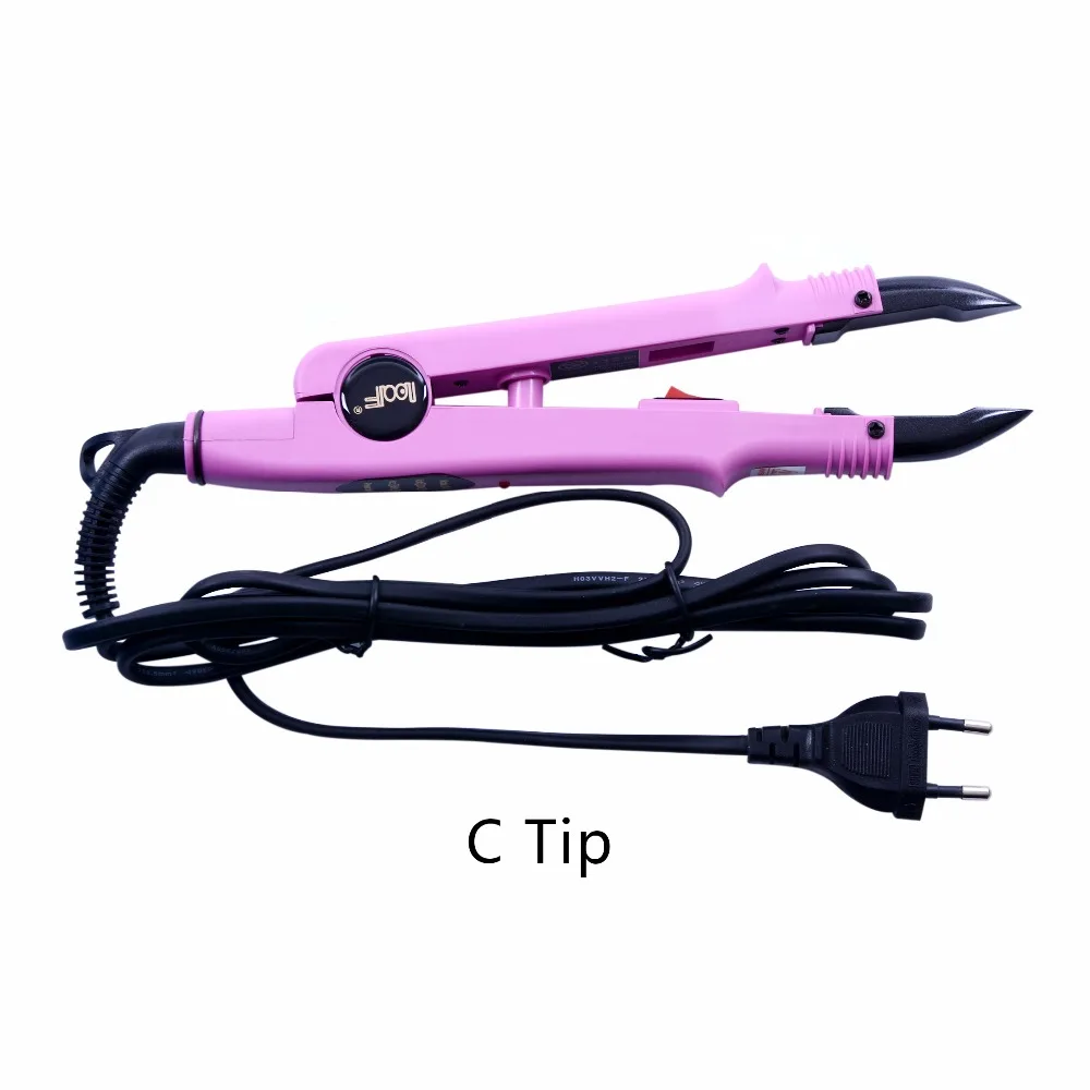 1pc JR-611 A/B/C tip Professional Hair Extension Fusion Iron Heat Connector Wand Iron Melting Tool+EU outlet
