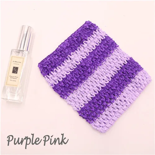 От 1 до 3 лет, Детская эластичная повязка на грудь, вязаная крючком повязка на голову для девочек, топ-пачка, юбка, платье 15*15 см - Цвет: Deep light purple