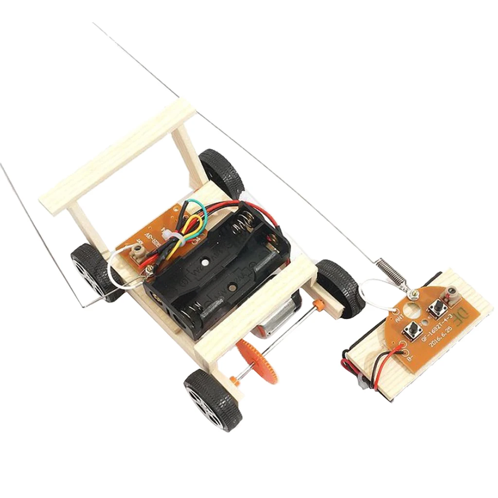   Interests Raising Physics Teaching Tool Remote Control Motor Car Model - Hands On Working Kit Smart Toy of IQ Training