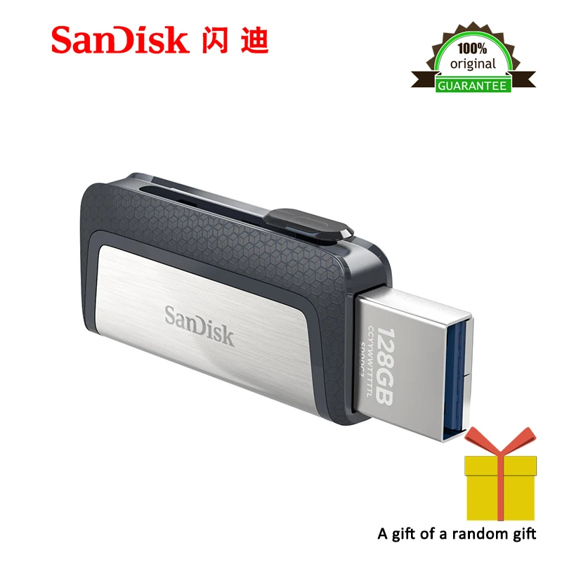 

100% Original New Sandisk 32GB 64GB SDDDC2 Extreme high speed Type-C USB3.1 Dual OTG USB Flash Drive 64GB Pen Drives 150M/S