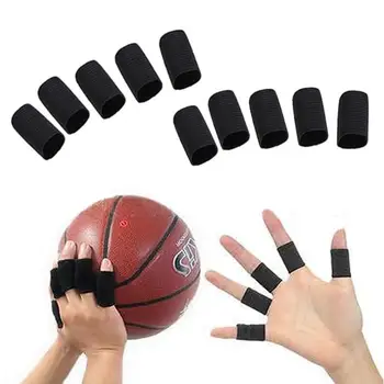 

10pcs Stretchy Sports Finger Sleeves Arthritis Support Finger Wrap Guard Outdoor Basketball Beach Volleyball Finger Protection