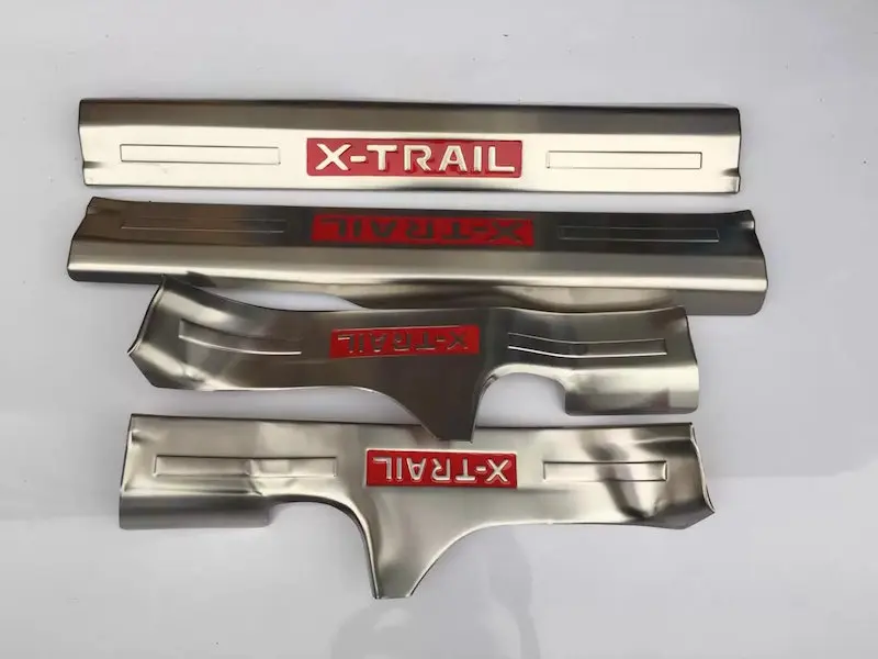 03 Interior red Для до Nissan X-Trail T32 порога Накладка крышки Добро пожаловать педаль отделкой X Trail Нержавеющая сталь Car аксессуары для стайлинга - Цвет: 03 Interior red