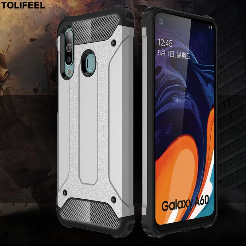 Case For Samsung Galaxy A60 Case Shockproof Hard PC Silicone Anti-knock Soft TPU Shell For Samsung A60 Phone Cover on A60