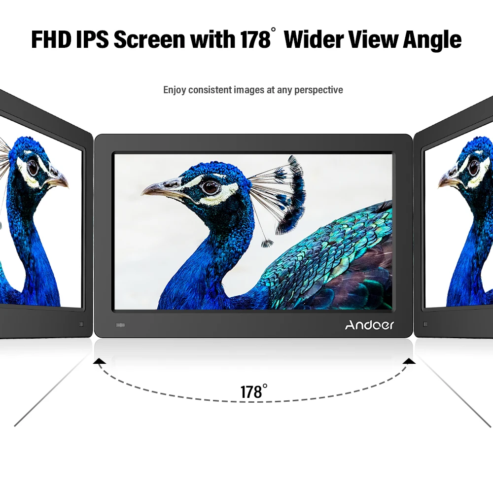 Andoer 11," FHD 1920x1080 ips экран Цифровая фоторамка Поддержка календарь/часы/MP3/фотографии с пультом дистанционного управления