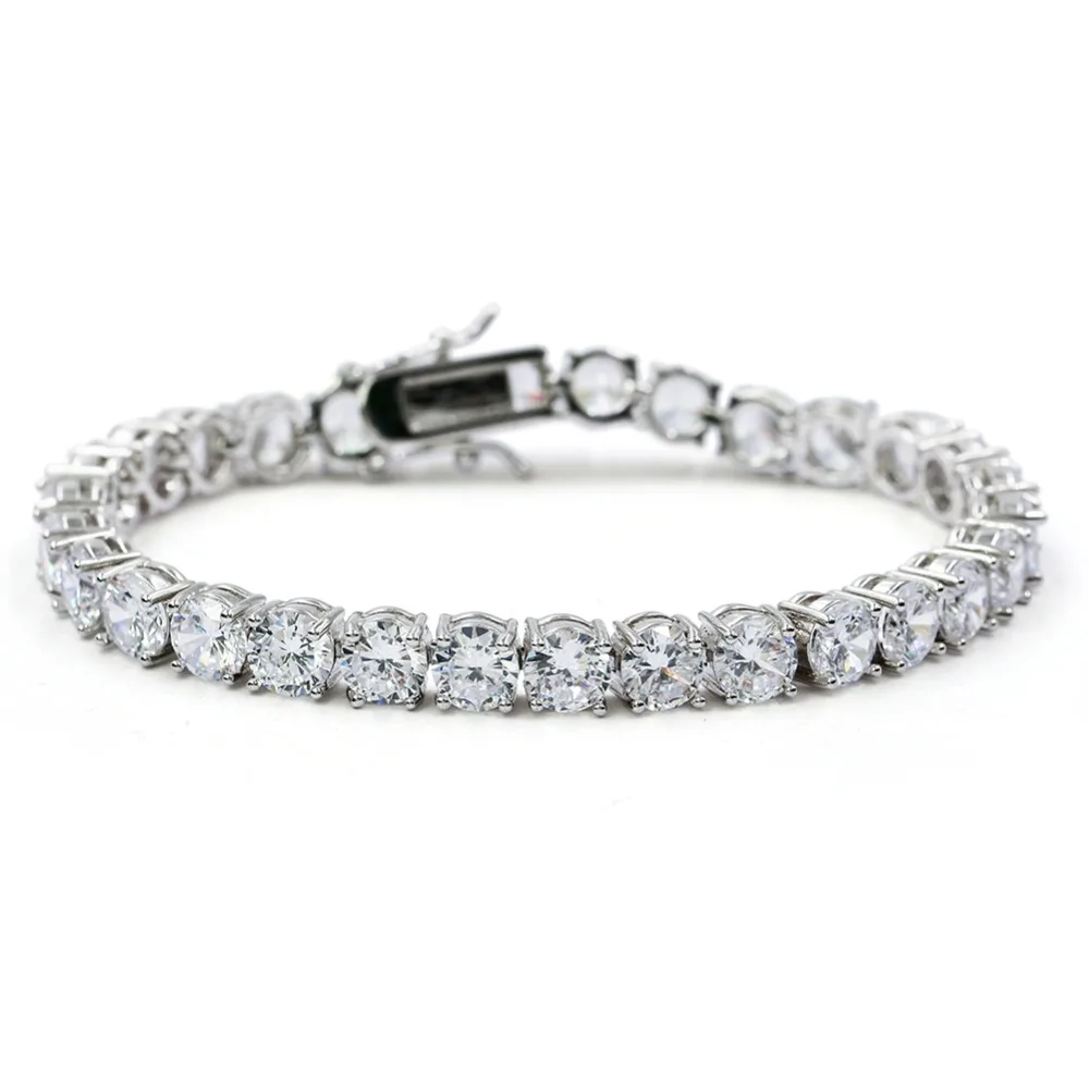 JINAO 3 мм AAA+ кубический цирконий Теннисный ICED OUT браслет хип хоп Jewelry1 ряд золотые циркониевые бусины браслет для подарков