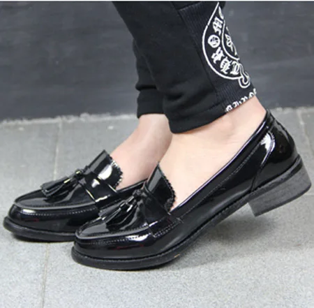 patent tassel loafers womens