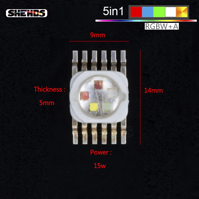 Светодиодный RGBWA 5in1 для Светодиодный RGBWA освещение светодиодный чипы красный/зеленый/синий/белый/Abmer Быстрая SHEHDS