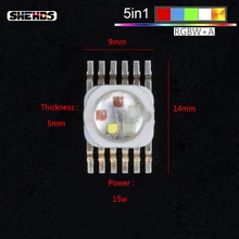 Светодиодный RGBWA 5in1 для Светодиодный RGBWA освещение светодиодный чипы красный/зеленый/синий/белый/Abmer Быстрая SHEHDS