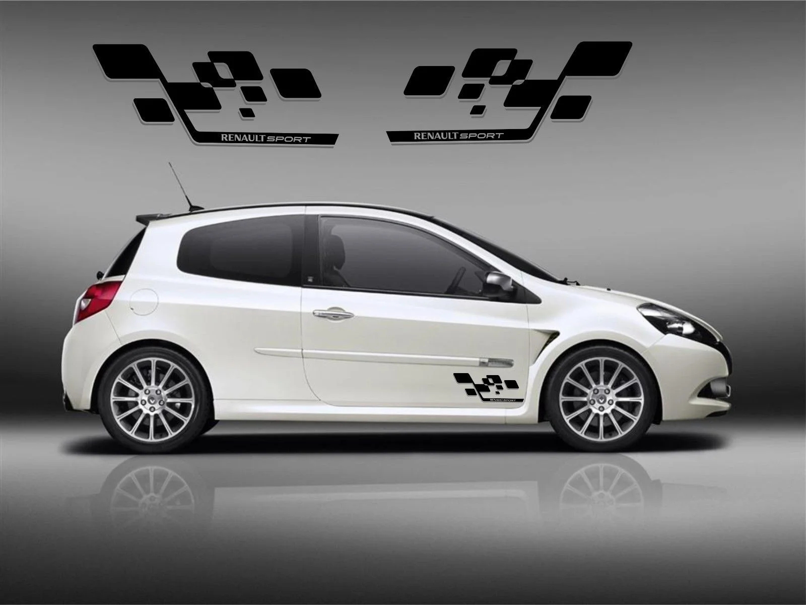 Rear Bumper Stickers Fits Renault Sport Graphics Premium Qaulity YN84 