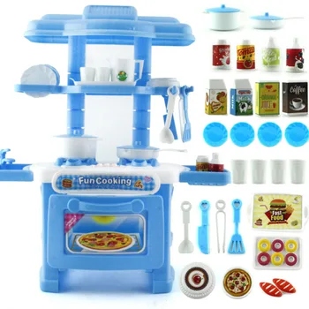 

Kids Kitchen Set Children Kitchen Toys Large Kitchen Cooking Simulation Model Colourful Play Educational Toy for Girl Baby