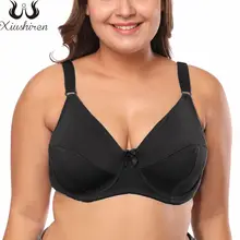 

Xiushiren Plus Size Sexy Solid Unlined Bra Ultra Thin Basic Underwire Bras For Women Full Cup Breathable Smooth Soft Underwear