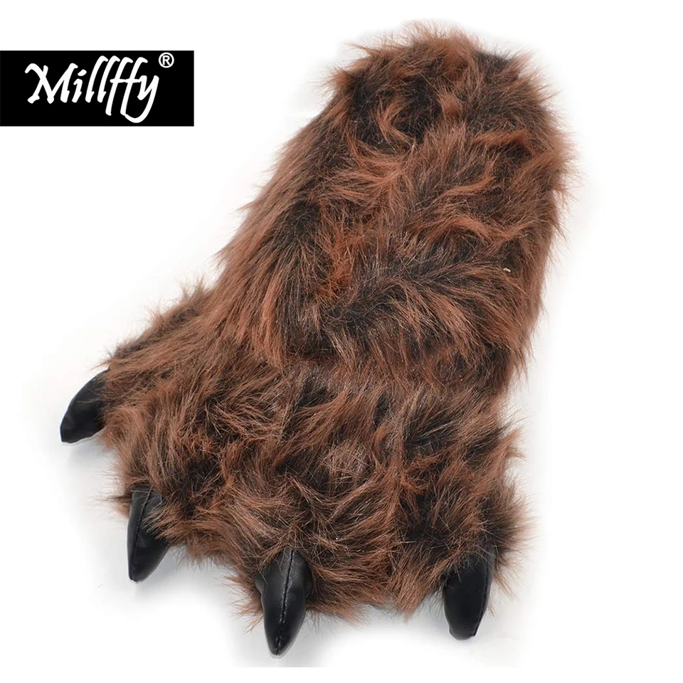 animal paw slippers