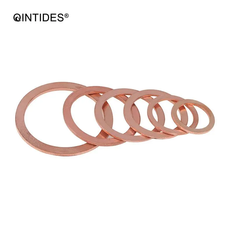 QINTIDES M20 M23 10/50 шт. медные уплотнительные кольца медная прокладка плоская DIN 7603A