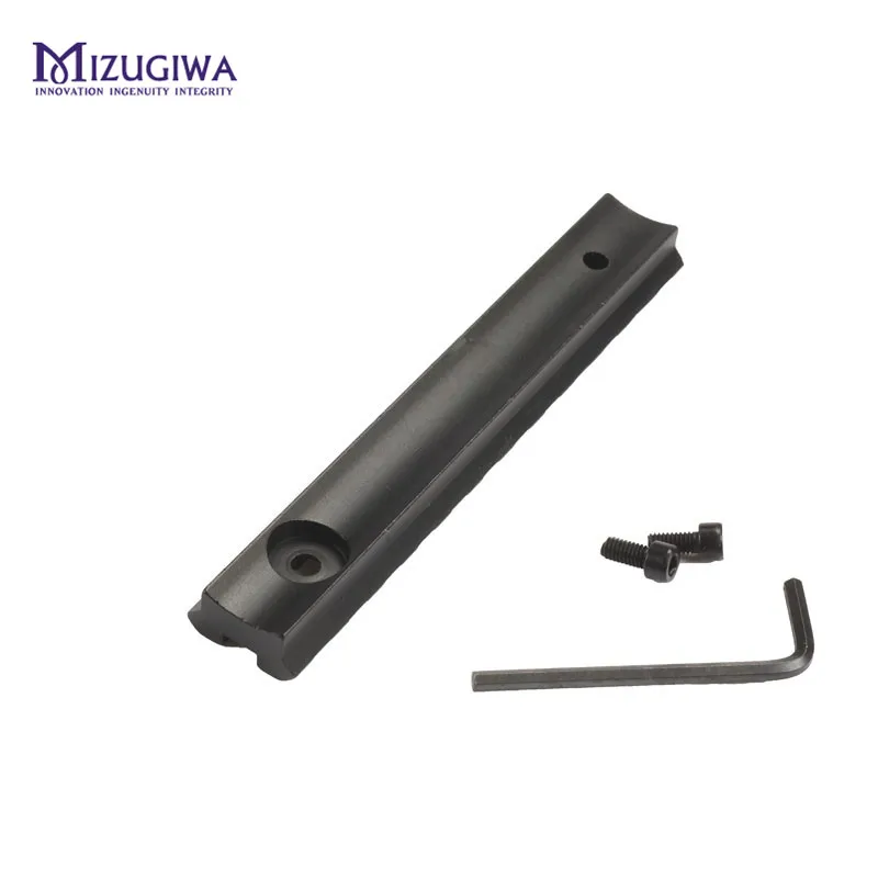 MIZUGIWA 12 فتحات 124.5 مللي متر مسامير منحنى بندقية نطاق Picatinny جولة أسفل 20 مللي متر ويفر السكك الحديدية قاعدة تثبيت تثبيت نطاق مسدس