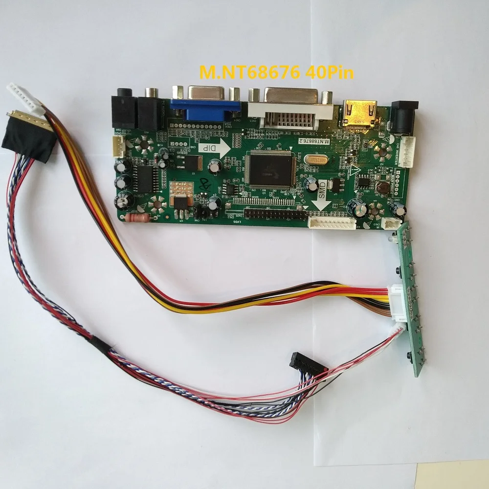 

Kit for B156XW01 V0 LED DIY 15.6" M.NT68676 40pin LCD VGA AUO Display Controller board DVI HDMI 1366*768 Monitor Panel
