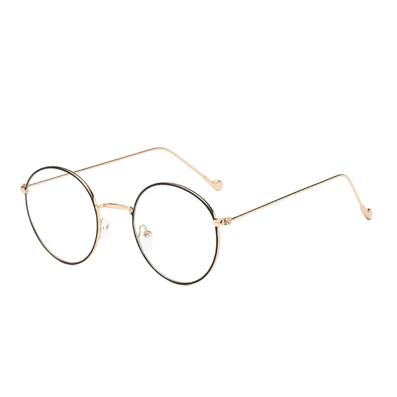 Iboode, новинка, Ретро стиль, металлическая круглая оправа, очки для близорукости, для женщин и мужчин, короткие, с прозрачными линзами, для студентов, очки с градусом-0,5 до-4,0 - Цвет оправы: black g myopia 1.5