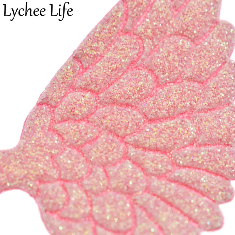 Lychee Life, 10 шт., блестящая ткань, крылья ангела, ПУ, праздничное украшение, сделай сам, вечерние, для клуба, дома, подарки, торт, фото, коллекция, Новое поступление