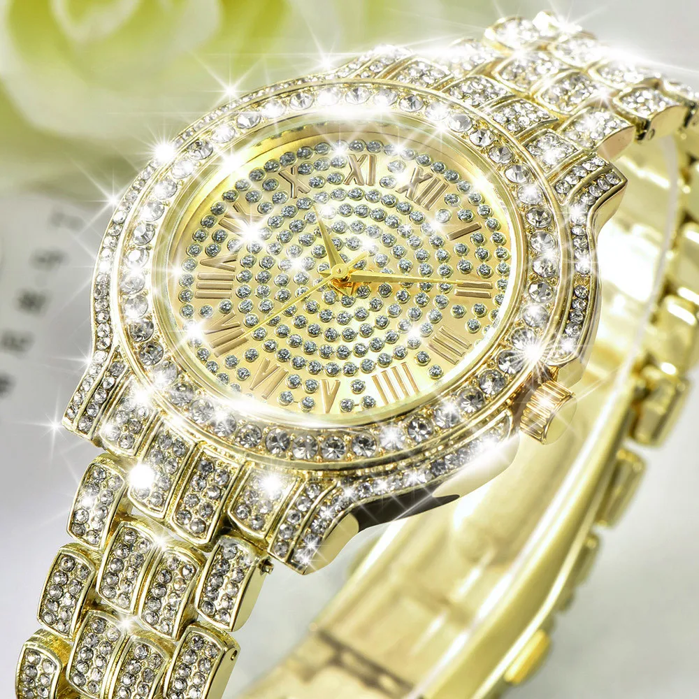 Брендовые роскошные женские платья из нержавеющей стали часы со стальным браслетом горный хрусталь керамический Кристалл Кварцевые часы Волшебные женские наручные часы женские