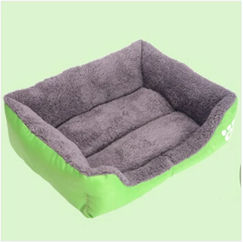Мягкая собака дом Домашних собак кровать щенок подушка дом Pet мягкий теплый питомник собак мат одеяло кровати для щенков camas де перро - Цвет: Green