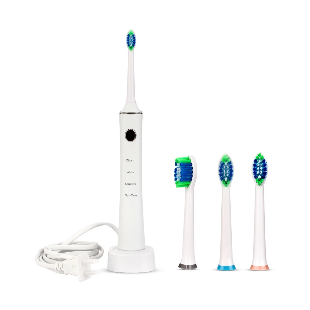 

Sonic Electric Toothbrush Rechargeable escova de dente Timer Teeth Brush 4 Replacement Head Upgraded Ultrasonic Brush Teeth