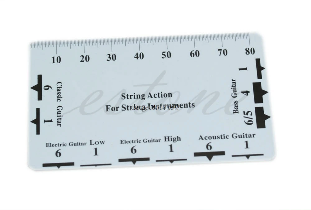 

1pc Guitar String Action Gauge Ruler Measuring Tool Bass Classical Electric Acoustic