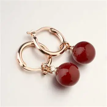MOONROCY Free Shipping Fashion Jewelry Austrian Crystal For Women rose Gold Color Imitation pearl Earring Gift | Украшения и