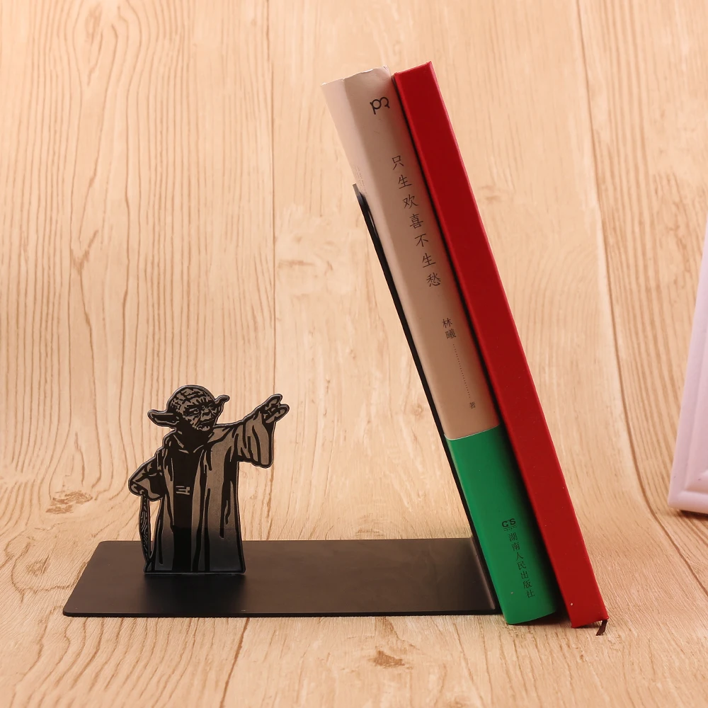 Star Wars Bookrack Master Yoda Decorations Stainless Steel Black Bookend Bookshelf For Book