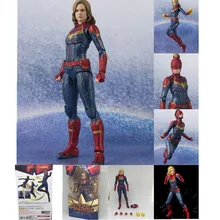 Marvel Мстители Figuarts Капитан Marvel ПВХ фигурка Коллекционная модель игрушки супергерой подарок на день рождения