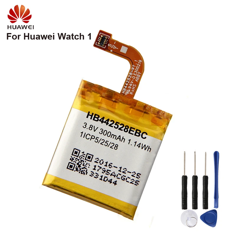 

Huawei HB442528EBC Phone Battery For Huawei Watch1 Watch 1 300mAh Original Battery + Tool